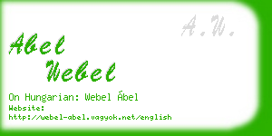 abel webel business card